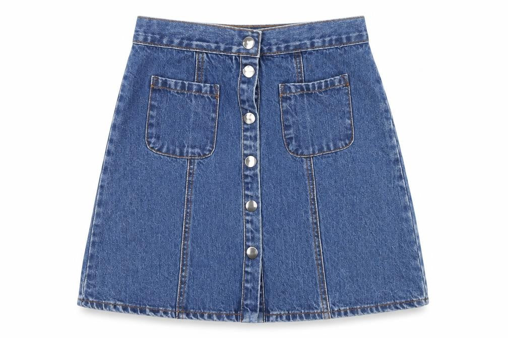 BDG Womens Blue  Denim Straight & Pencil Skirt Size S