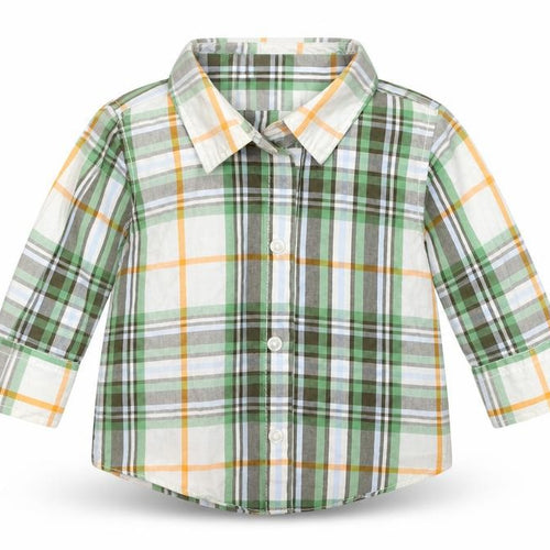 H&M  White Check  Basic Button-Up Size 6-9 Months