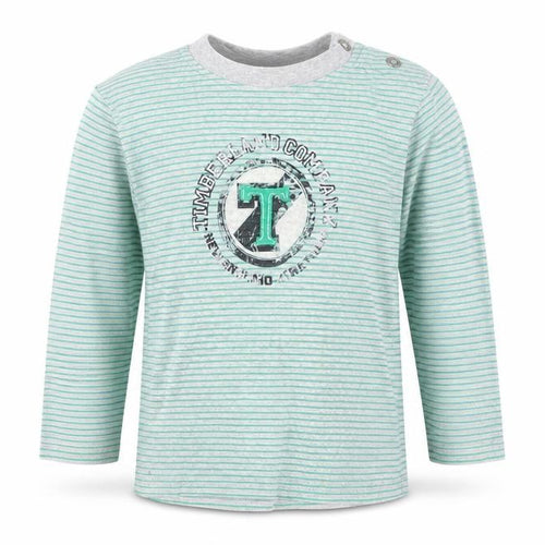 Timberland Boys Grey Striped  Basic T-Shirt Size 2 Years