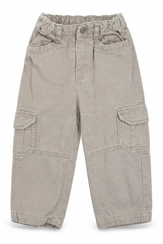 Front view of Cyrillus boys’ beige jogger jeans, size 18, months