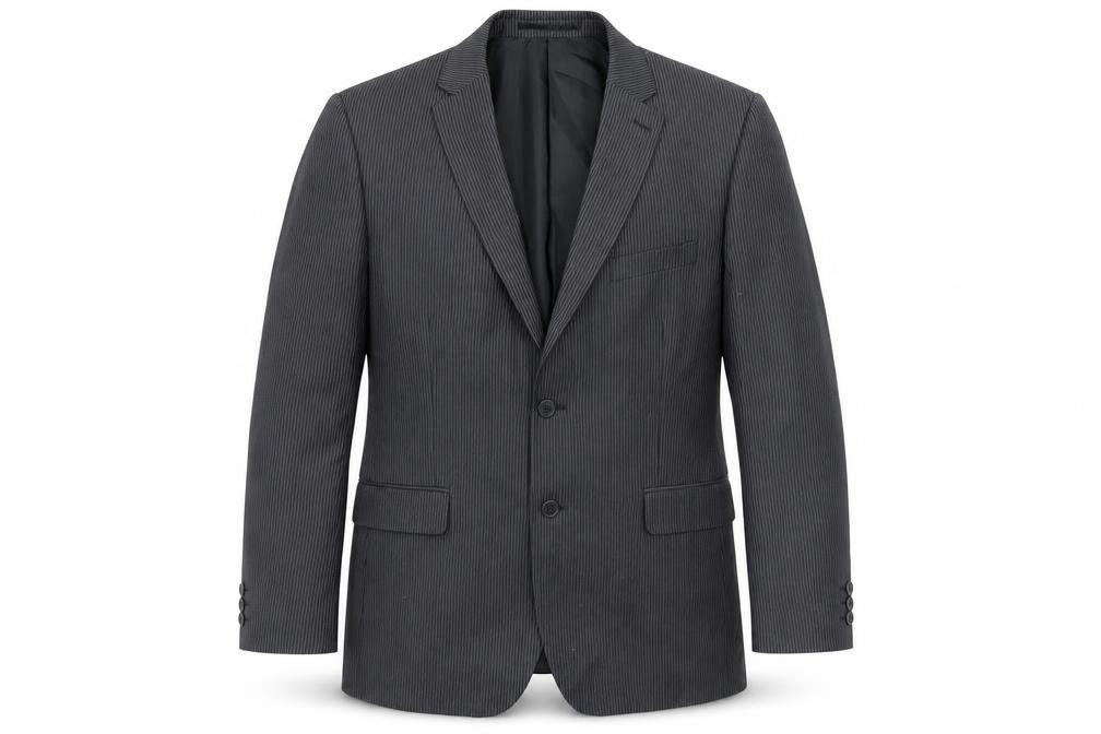 Scott & Taylor Mens Grey Striped  Jacket Suit Jacket Size 44