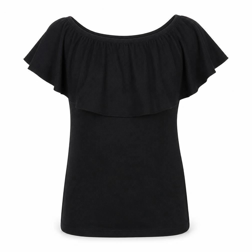 Lindex Girls Black   Basic T-Shirt Size 9-10 Years