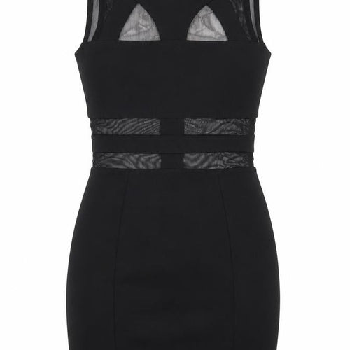 Topshop Womens Black Geometric  Mini  Size 6  - Mesh Cut Out