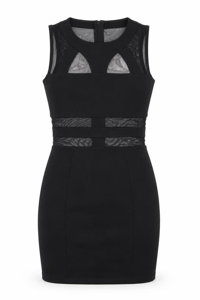 Topshop Womens Black Geometric  Mini  Size 6  - Mesh Cut Out