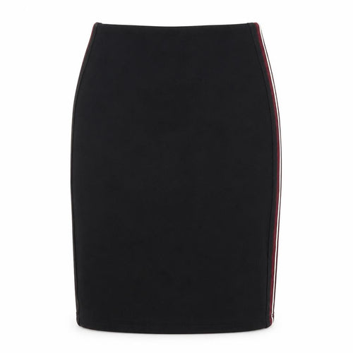 New Look Womens Black   Straight & Pencil Skirt Size 4  - Red Side Stripe