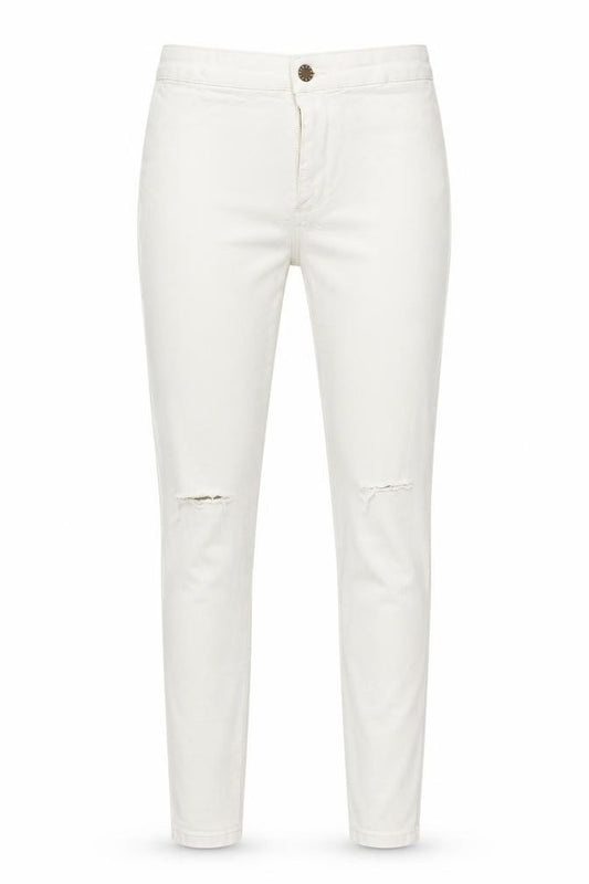 Front view of Topshop women’s white denim skinny jeans, size UK 28, in, 30-inch leg