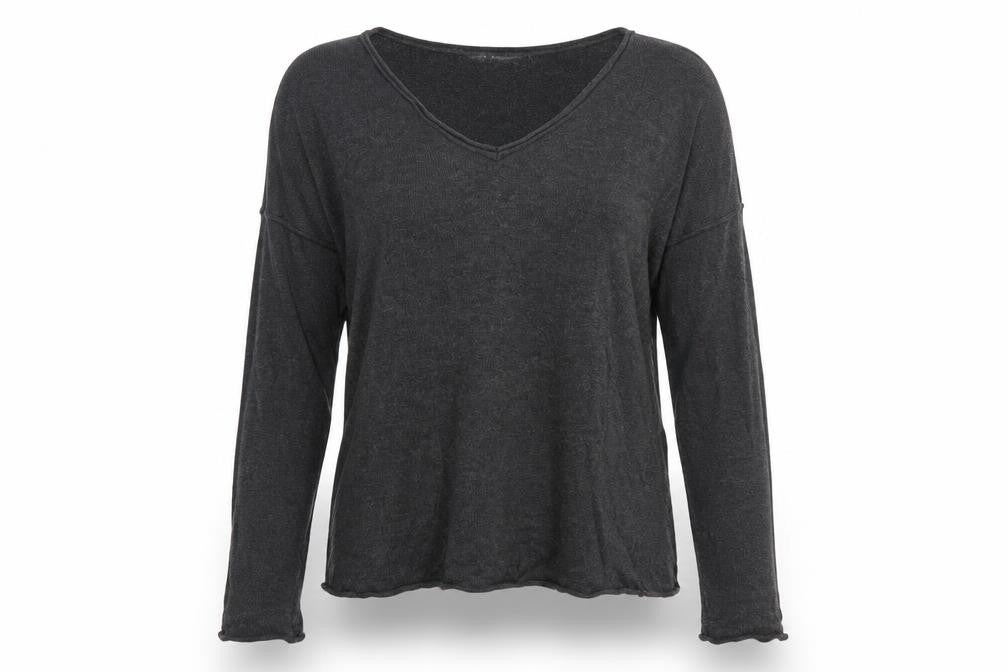 Front view of H&M women’s grey jumper, size S