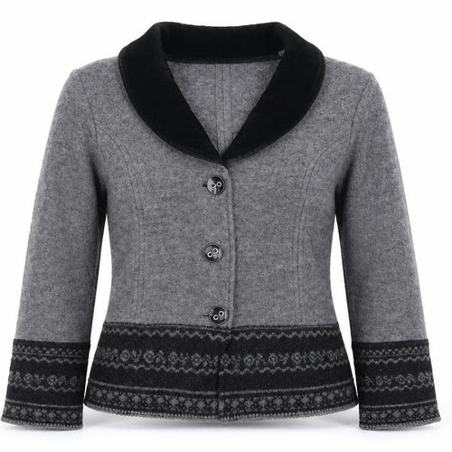 Lisa International Womens Grey   Jacket Blazer Size S