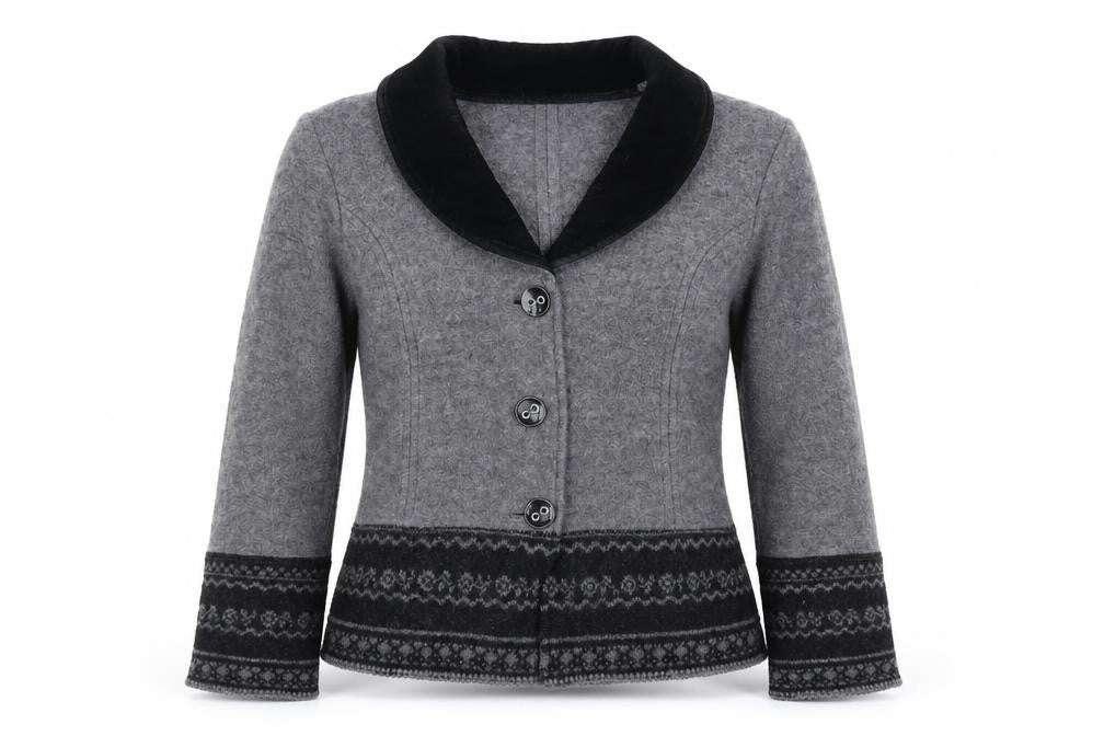 Lisa International Womens Grey   Jacket Blazer Size S
