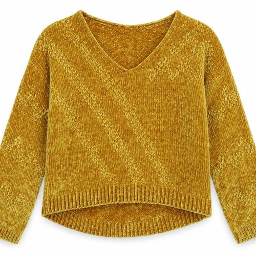 Cameo Rose Womens Yellow  Knit Pullover Jumper Size L