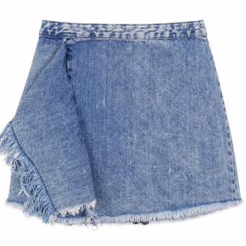 Zara Womens Blue  Denim A-Line Skirt Size XS