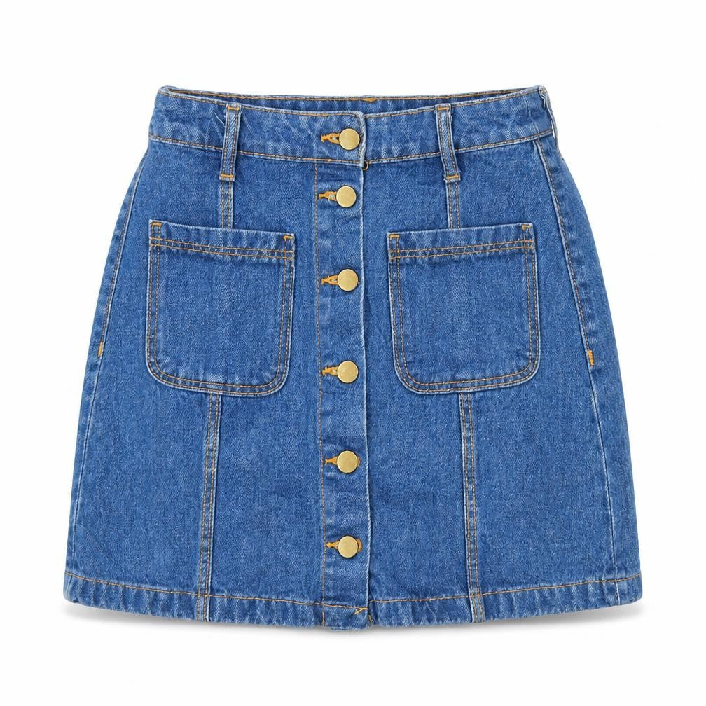 Divided Womens Blue  Denim Mini Skirt Size 6