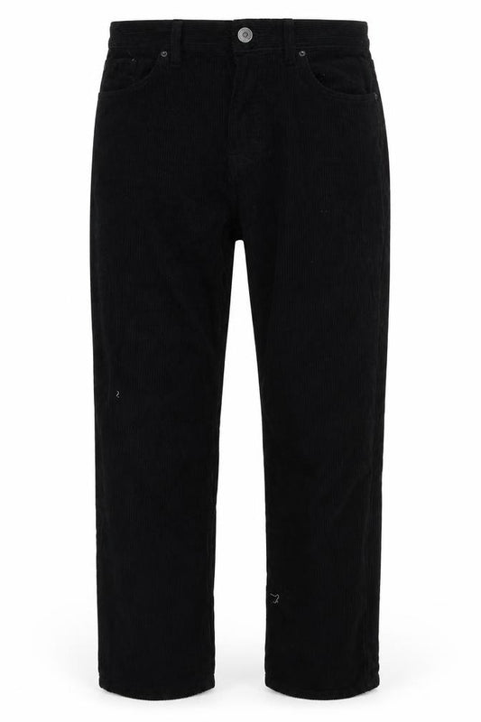 Front view of BDG men’s black trousers, size 32, in, 27-inch leg