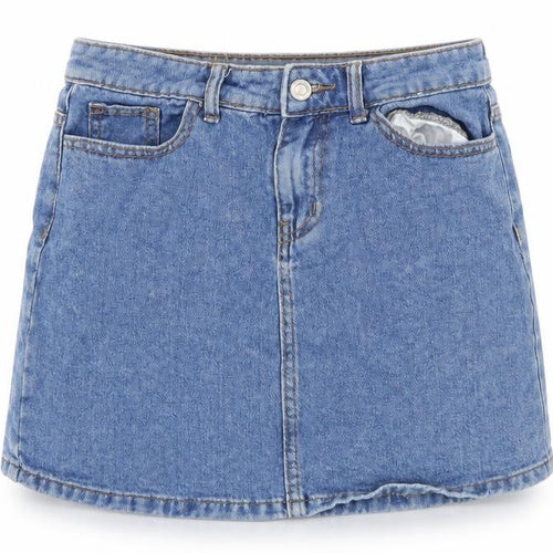 DenimCo Womens Blue  Denim A-Line Skirt Size 8