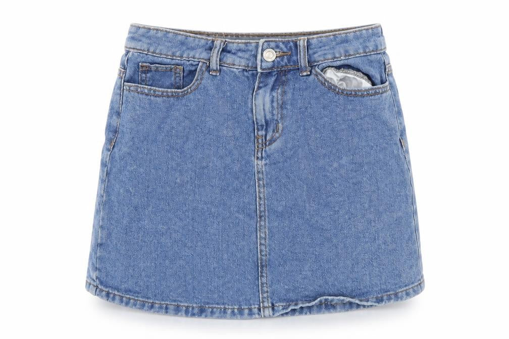 DenimCo Womens Blue  Denim A-Line Skirt Size 8