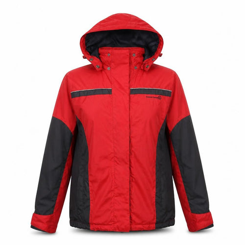 outdoor casual Womens Red   Windbreaker Coat Size 10