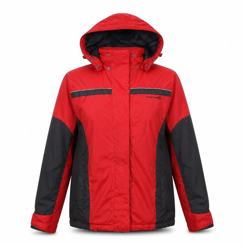 outdoor casual Womens Red   Windbreaker Coat Size 10
