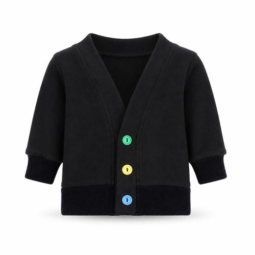 electrik kidz Boys Black  Knit Cardigan Jumper Size 0-3 Months