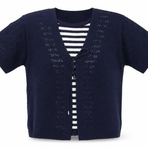 Florida Womens Blue Striped  Pullover Jumper Size S