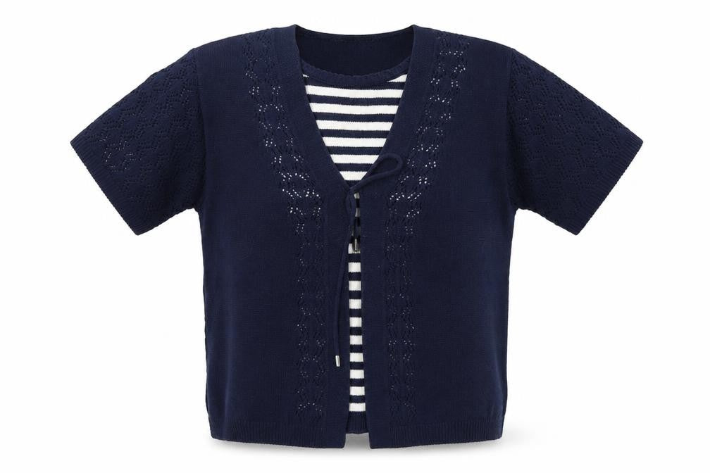 Florida Womens Blue Striped  Pullover Jumper Size S