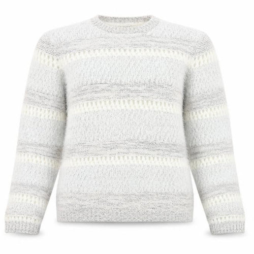 F&F Womens Grey Striped  Pullover Jumper Size 12