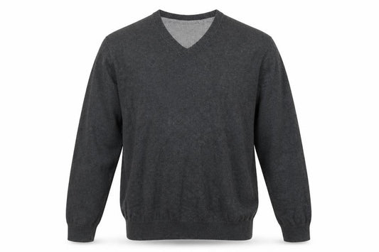 Front view of Marks & Spencer men’s grey jumper, size M
