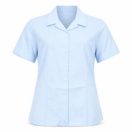 turetex Girls Blue   Basic Button-Up Size 12-13 Years  - SCHOOL