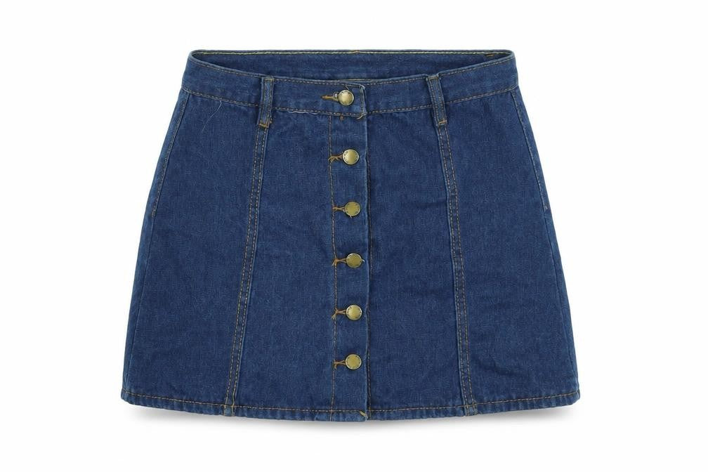 Preworn Womens Blue  Denim Mini Skirt One Size