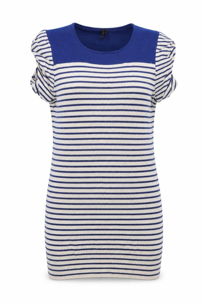 Topshop Womens Beige Striped  Pullover Jumper Size 12