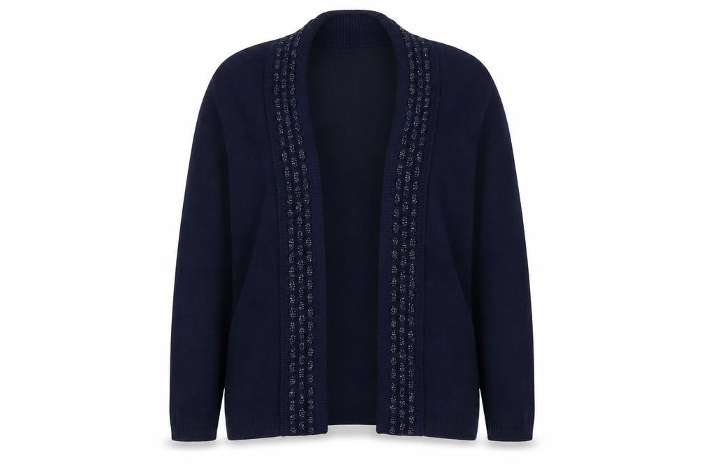 Envy Womens Blue  Knit Cardigan Jumper Size M