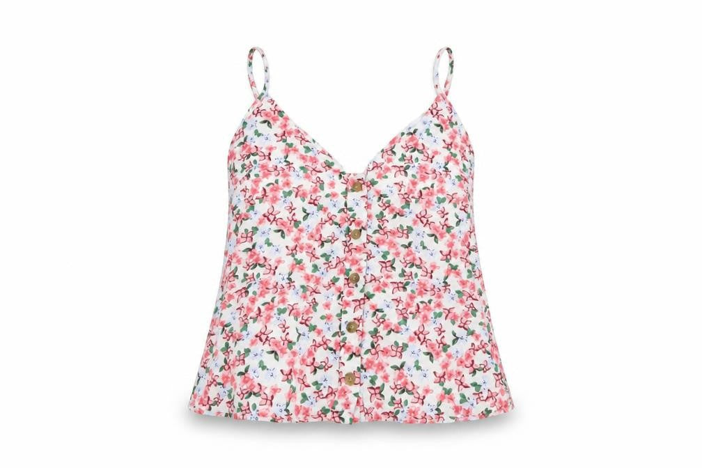 Pins & Needles Womens Pink Floral  Basic Tank Size S