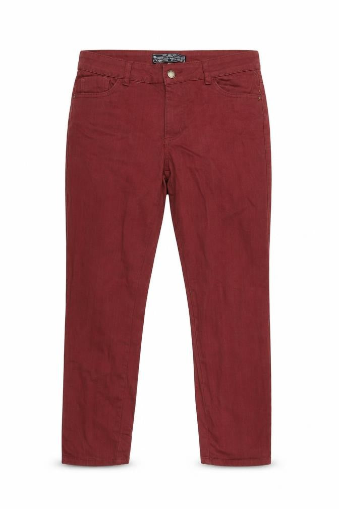 Preworn Womens Red Denim Skinny Jeans Size 30 in L28 in