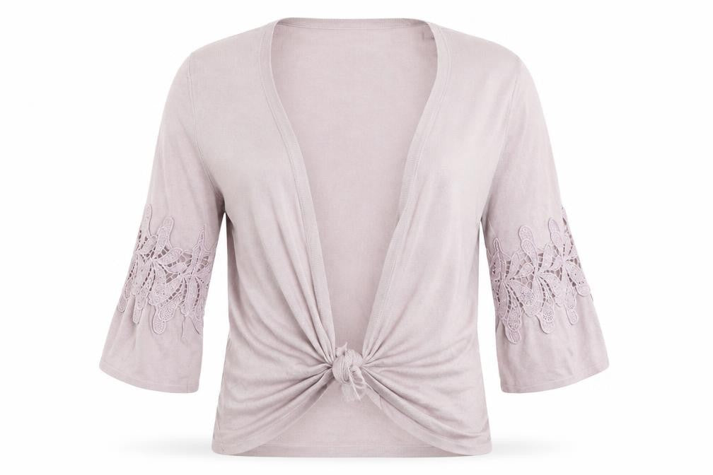 Front view of Tu women’s pink cardigan jumper, size UK 12