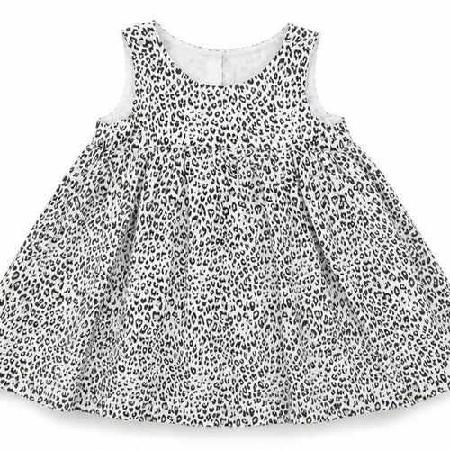 Gap Girls Beige Animal Print  Skater Dress  Size 3-6 Months  - Leopard print