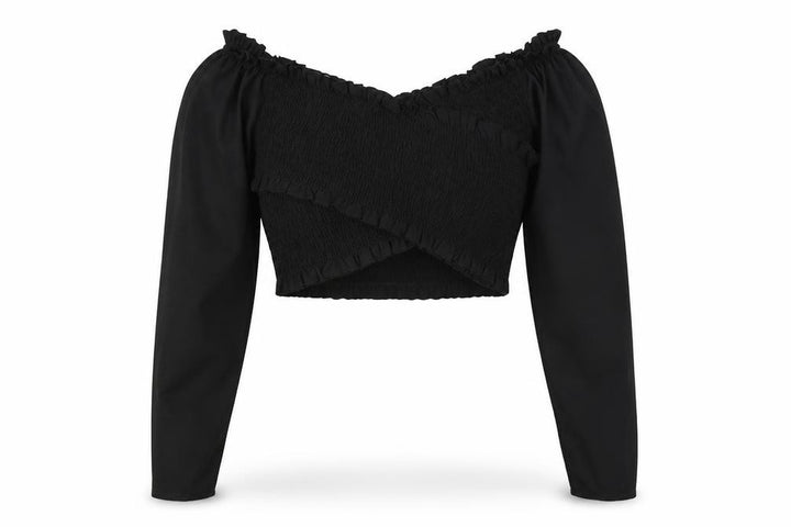 Nasty Gal Womens Black   Cropped Blouse Size 6