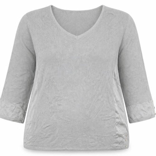 Per Una Womens Silver  Knit Pullover Jumper Size 20