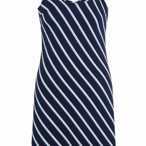 New Look Womens Blue Striped  A-Line  Size 14