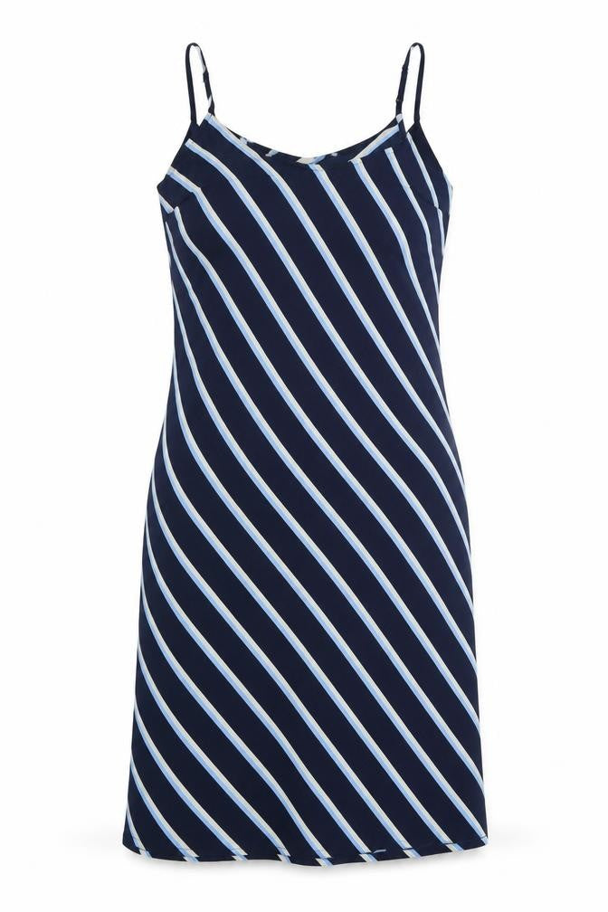 New Look Womens Blue Striped  A-Line  Size 14