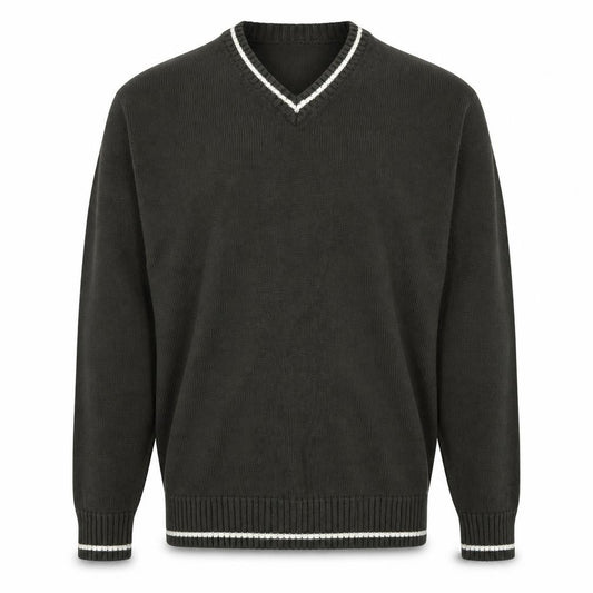 Front view of Easy men’s green jumper, size M