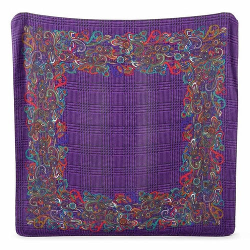 Preworn Womens Purple Geometric   Shawl/Wrap