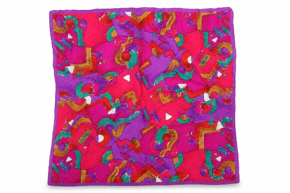 Preworn Womens Purple Geometric   Shawl/Wrap