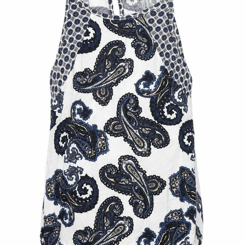 Dorothy Perkins Womens White Paisley  Basic Tank Size 6