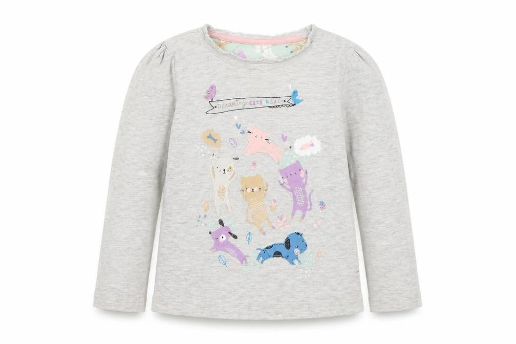 Front view of Tu girls’ beige basic polo, size 2, years
