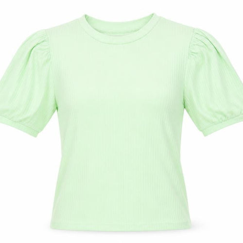 Pieces Womens Green   Basic T-Shirt Size XS