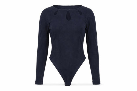 Front view of Fusion women’s blue basic t-shirt, size S