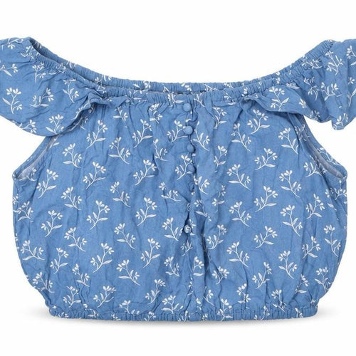 New Look Womens Blue Floral Jersey Basic T-Shirt Size 10