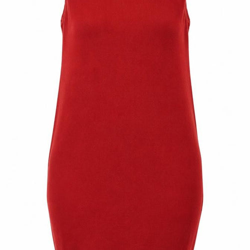 Caishangfeng Womens Red  Knit Jumper Dress  Size L