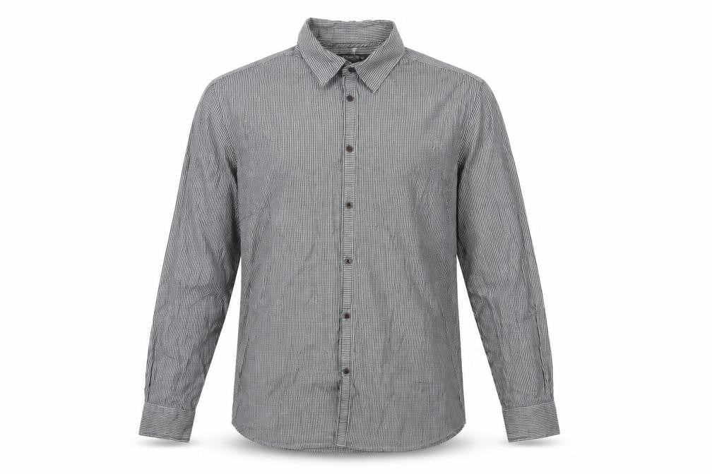 Sandstone Mens Grey Check   Button-Up Size L