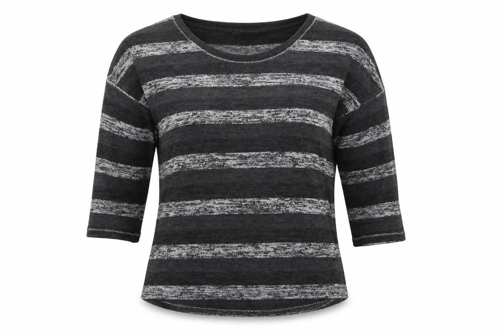 Marks and Spencer Womens Grey Striped  Pullover Jumper Size 10