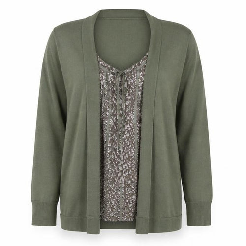Preworn Womens Green   Cardigan Jumper Size 8